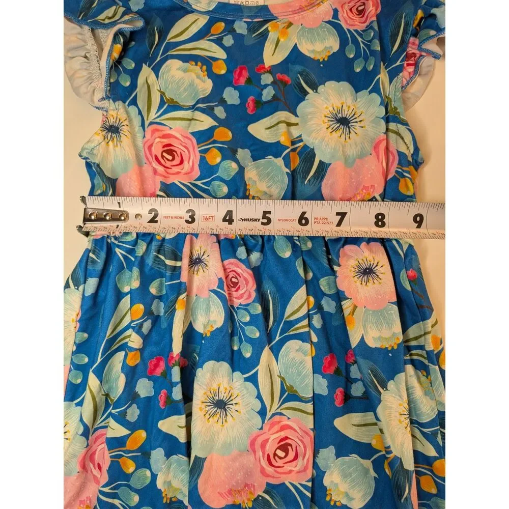 Girls size 5 floral dress bundle 2 pack flutter sleeve dresses